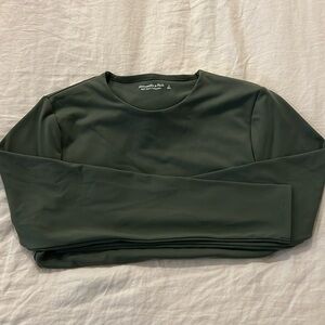 Abercrombie & Fitch long sleeve “SOFT AF” bodysuit muted green